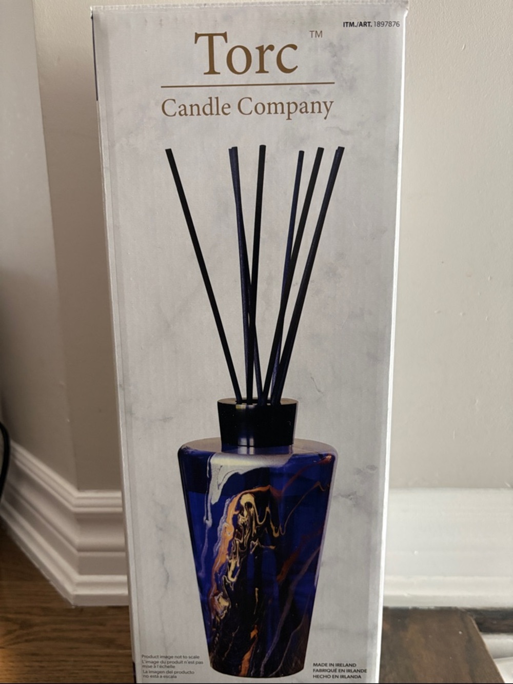 Torc Blue & Gold Marble Reed Diffuser